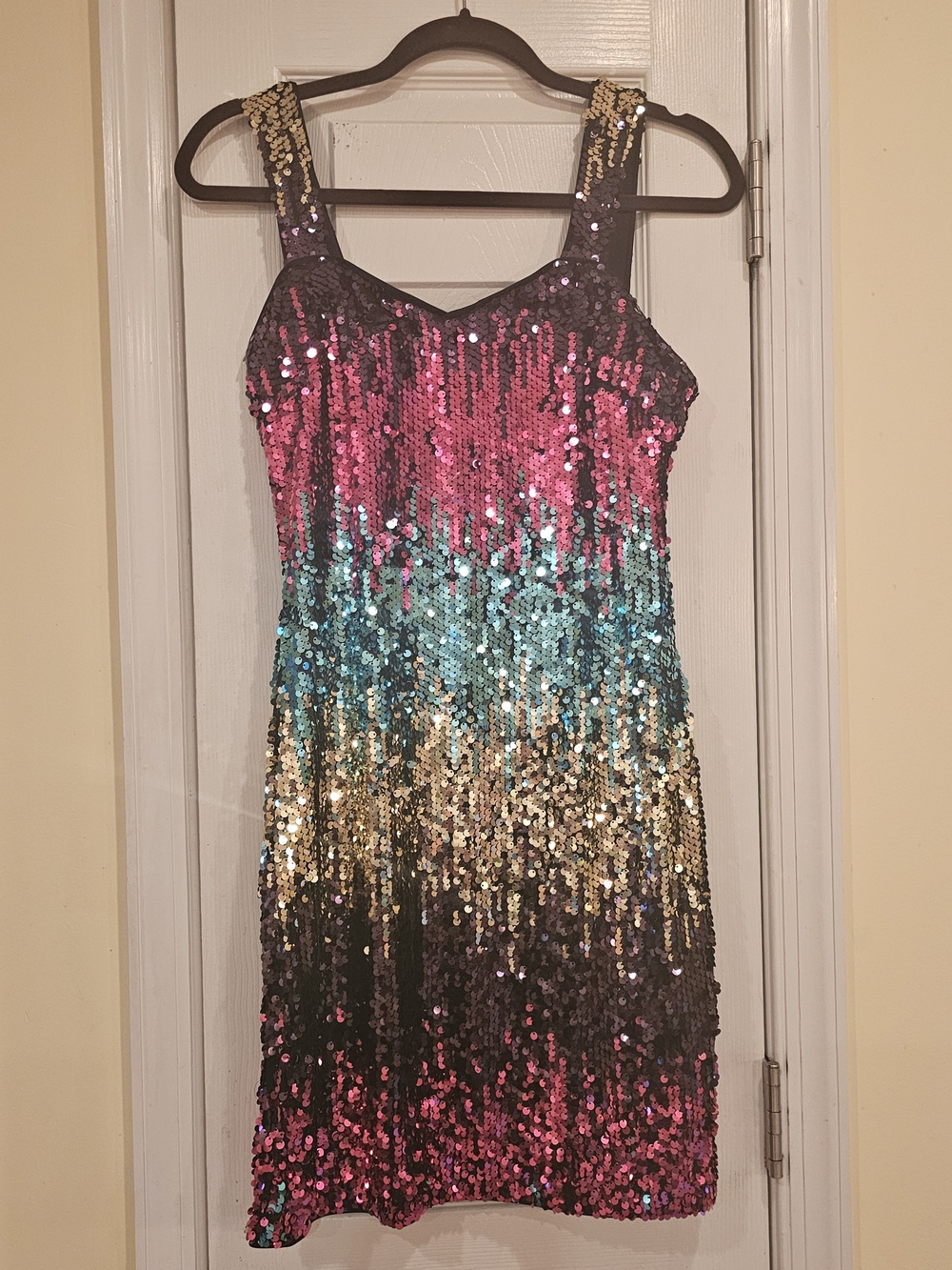 Guess Multicolor Sequin Mini Dress